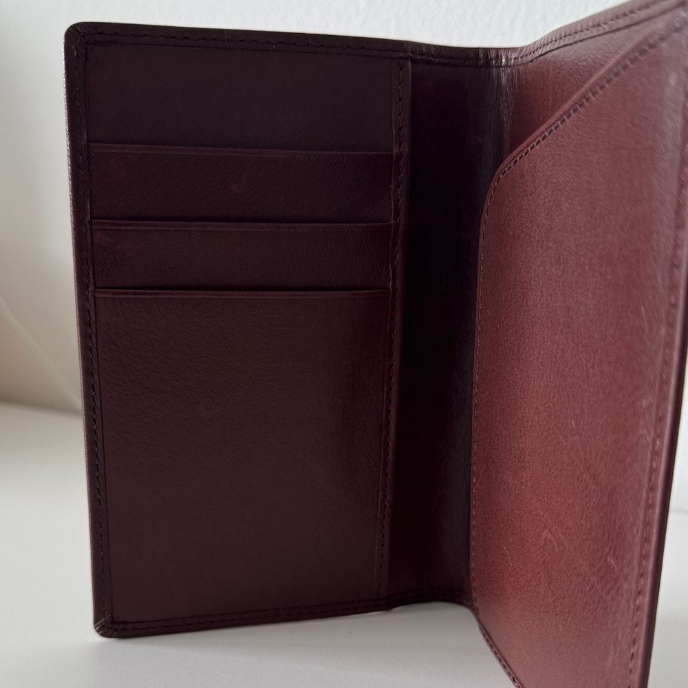 Coach Chocolate Brown Men Leather Card and Passport Holder - Picture 5 of 10